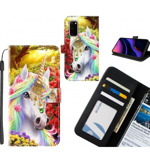 Galaxy S20 case leather wallet case printed ID