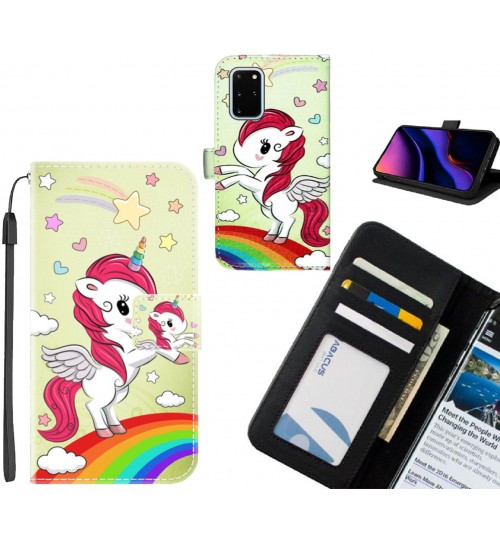 Galaxy S20 Plus case leather wallet case printed ID