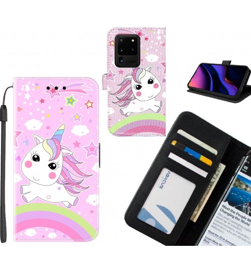 Galaxy S20 Ultra case leather wallet case printed ID