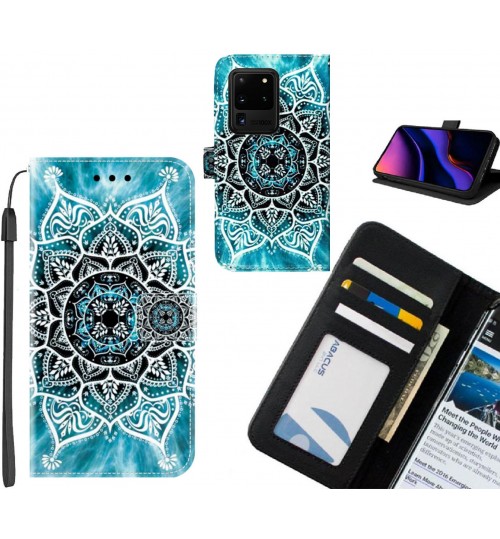 Galaxy S20 Ultra case leather wallet case printed ID