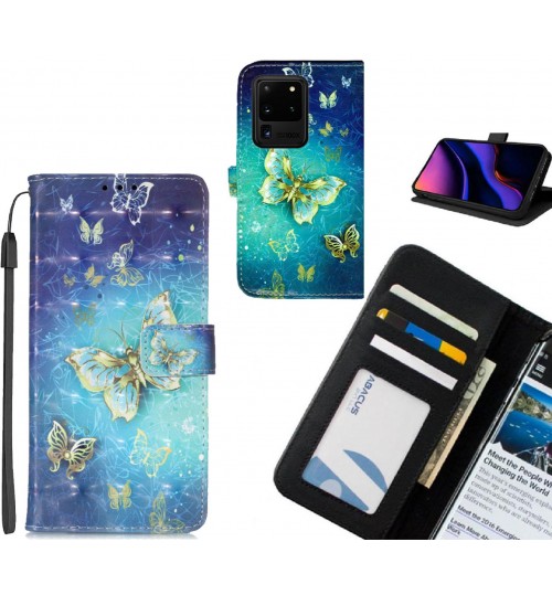 Galaxy S20 Ultra case leather wallet case printed ID