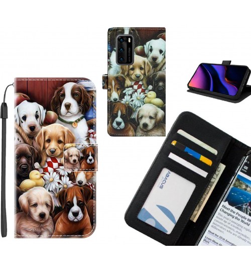 Huawei P40 case leather wallet case printed ID