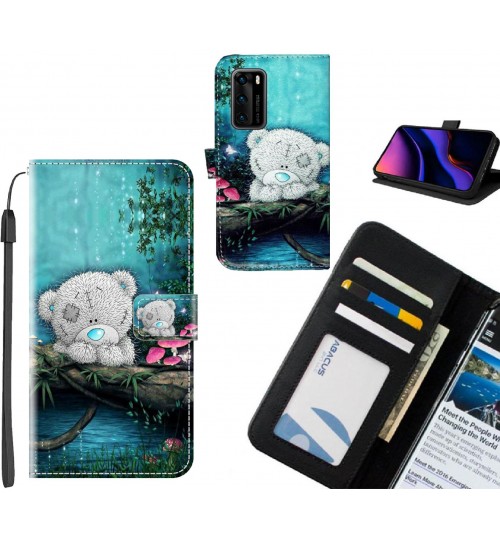 Huawei P40 case leather wallet case printed ID