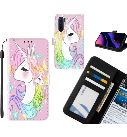 Oppo A91 case leather wallet case printed ID