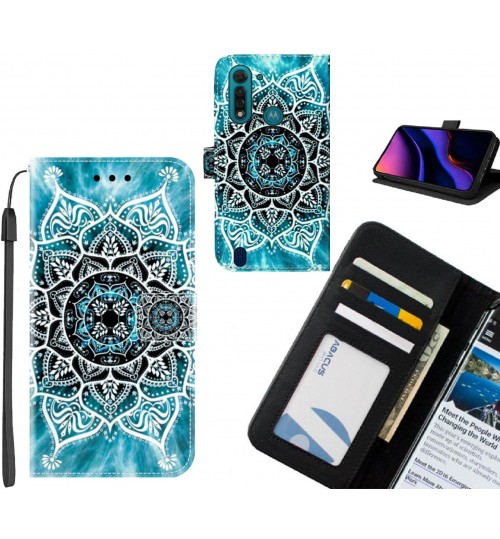 Moto G8 Power Lite case leather wallet case printed ID