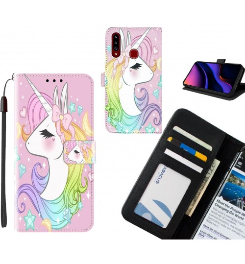 Samsung Galaxy A20s case leather wallet case printed ID