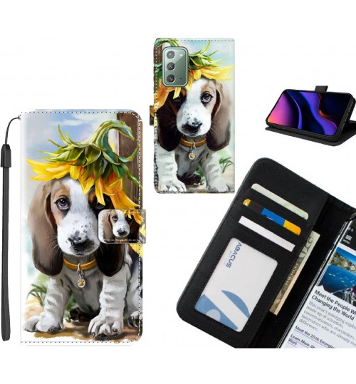 Galaxy Note 20 case leather wallet case printed ID