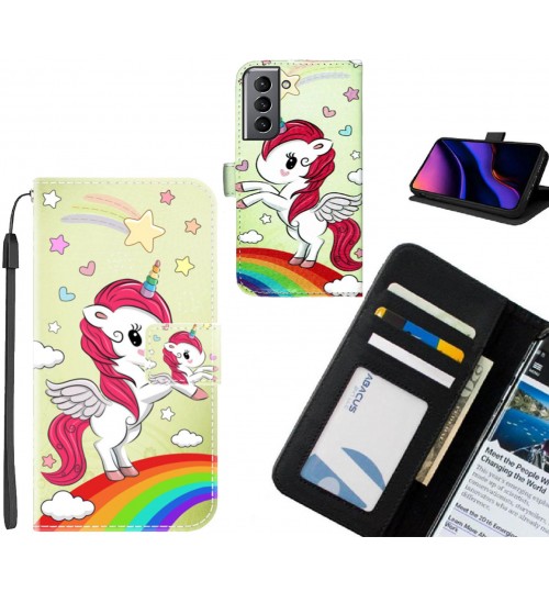 Galaxy S21 case leather wallet case printed ID