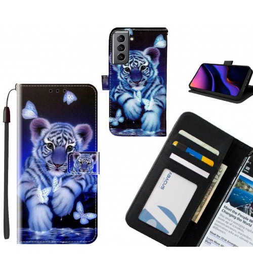 Galaxy S21 case leather wallet case printed ID