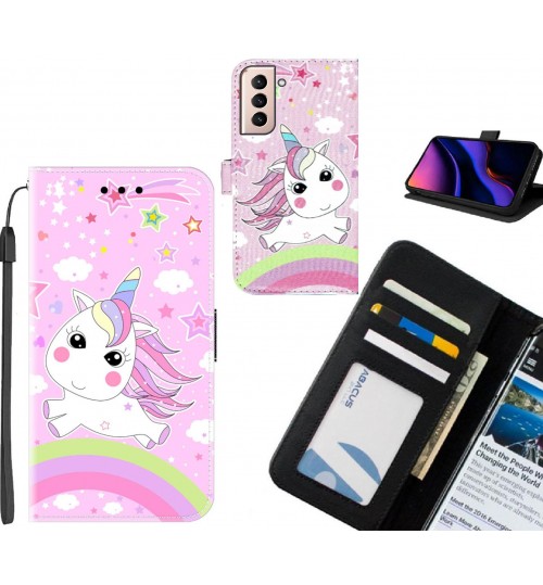 Galaxy S21 Plus case leather wallet case printed ID