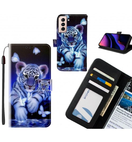 Galaxy S21 Plus case leather wallet case printed ID