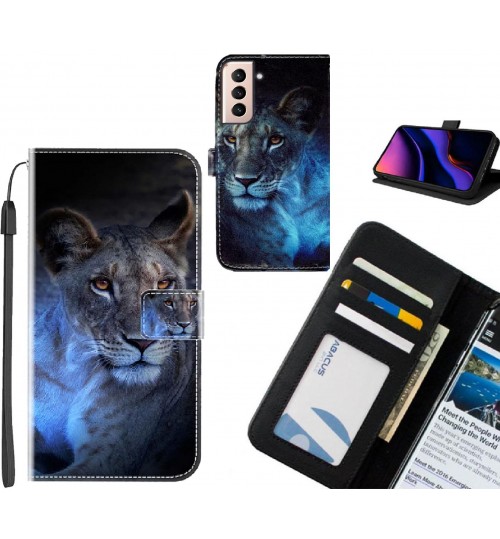 Galaxy S21 Plus case leather wallet case printed ID