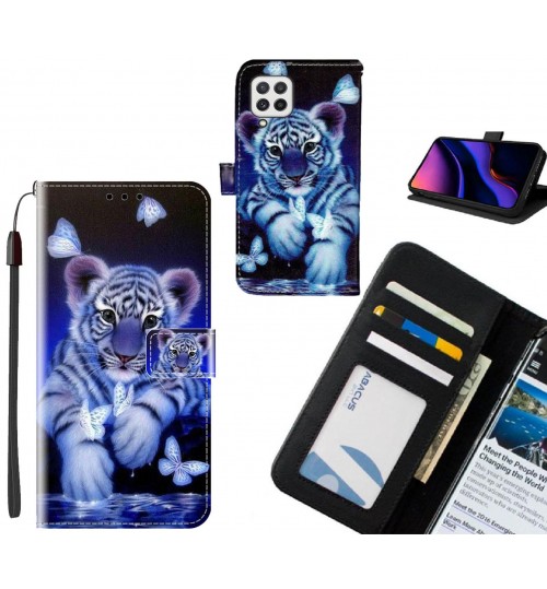 Samsung Galaxy A22 4G case leather wallet case printed ID