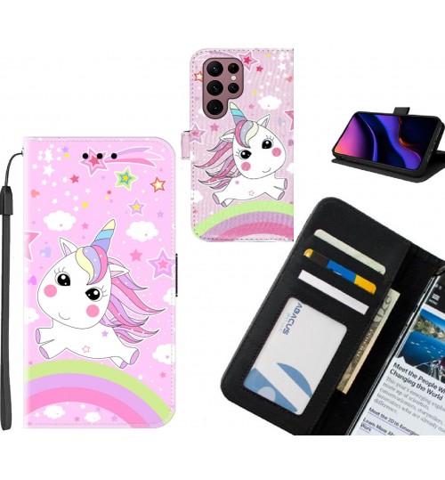 Samsung Galaxy S22 Ultra case leather wallet case printed ID