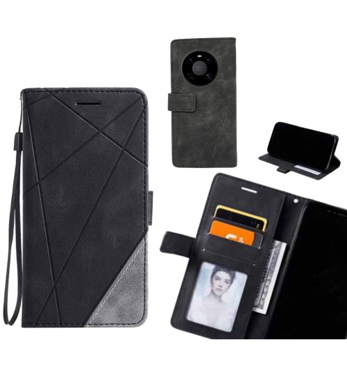 Huawei Mate 40 Case Wallet Premium Denim Leather Cover - Black