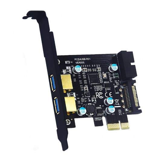 PCI-E to USB 3.0 20 Pin with 2-Port USB 3.0 PCI Express Card