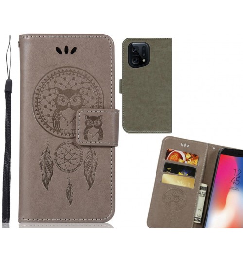 OPPO Find X5 Case Embossed wallet case owl