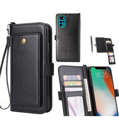 MOTO G22 Case Retro Leather Wallet Case