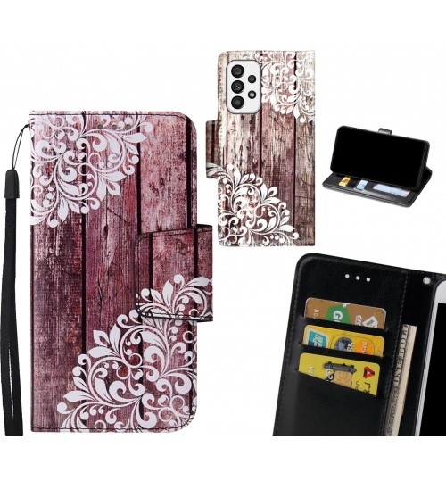 Samsung Galaxy A73 5G Case wallet fine leather case printed