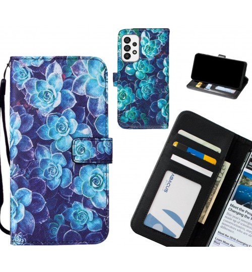 Samsung Galaxy A73 5G case leather wallet case printed ID