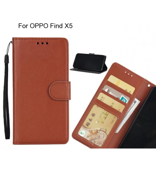 OPPO Find X5  case Silk Texture Leather Wallet Case