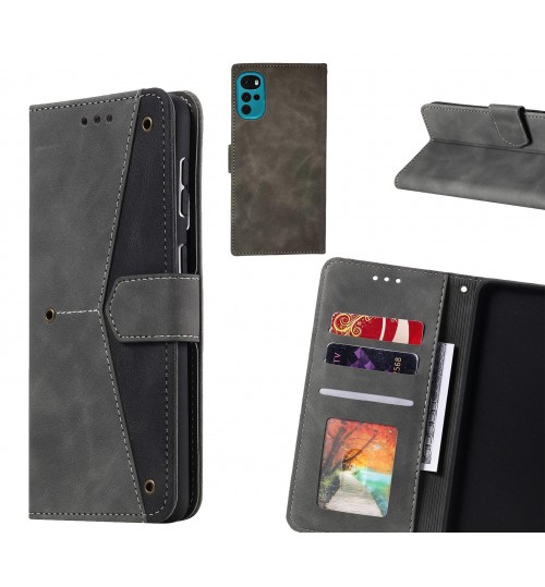 MOTO G22 Case Wallet Denim Leather Case Cover
