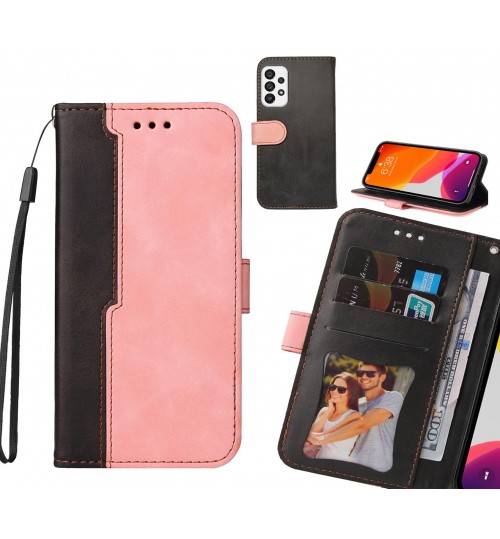 Samsung Galaxy A73 5g Case Wallet Denim Leather Case Cover - Pink