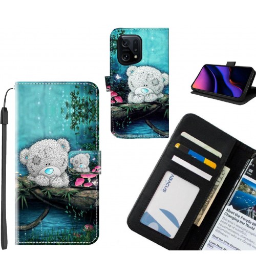 OPPO Find X5 case leather wallet case printed ID