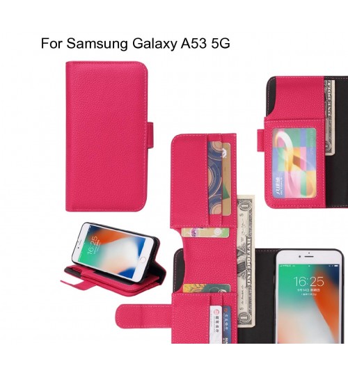 Samsung Galaxy A53 5g Case Leather Wallet Case Cover - Hot Pink