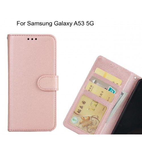 Samsung Galaxy A53 5g  Case Magnetic Flip Leather Wallet Case - Rose Gold