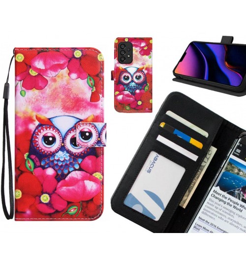 Samsung Galaxy A53 5G case 3 card leather wallet case printed ID