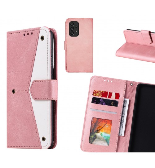 Samsung Galaxy A53 5g Case Wallet Denim Leather Case Cover - Pink
