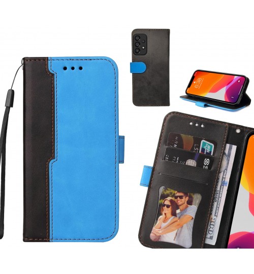 Samsung Galaxy A53 5g Case Wallet Denim Leather Case Cover - Blue