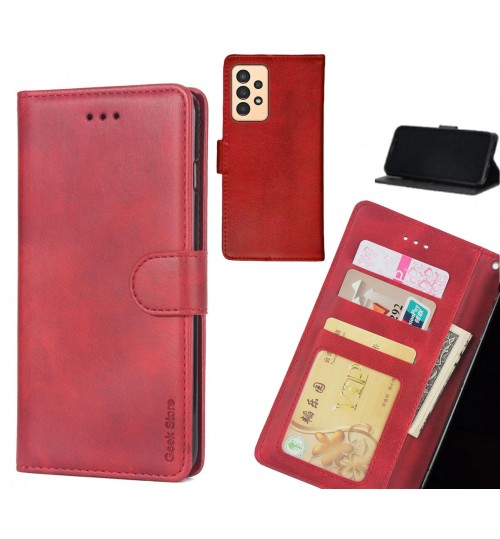 Samsung Galaxy A13 Case Executive Leather Wallet Case - Red