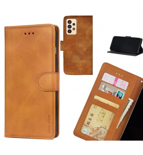 Samsung Galaxy A13 Case Executive Leather Wallet Case - Light Brown