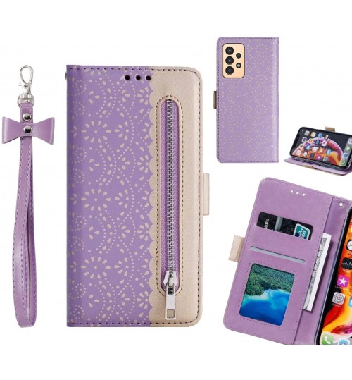 Samsung Galaxy A13 Case Multifunctional Wallet Case - Purple