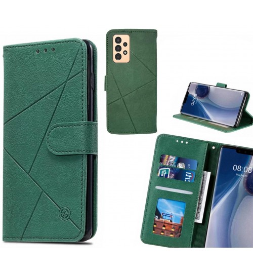 Samsung Galaxy A13 Case Fine Leather Wallet Case - Green