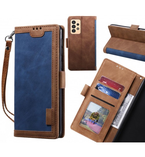 Samsung Galaxy A13 Case Wallet Denim Leather Case Cover - Blue
