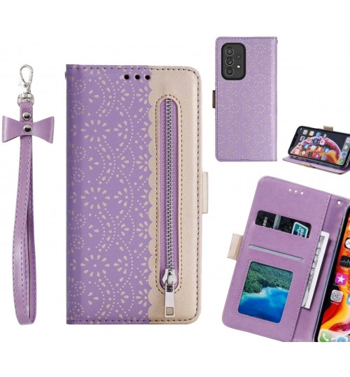 Samsung Galaxy A33 5g Case Multifunctional Wallet Case - Purple