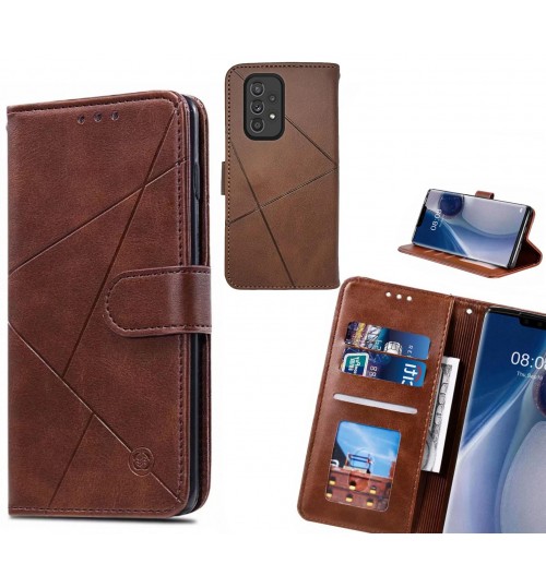 Samsung Galaxy A33 5g Case Fine Leather Wallet Case - Brown