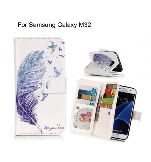Samsung Galaxy M32 case Multifunction wallet leather case