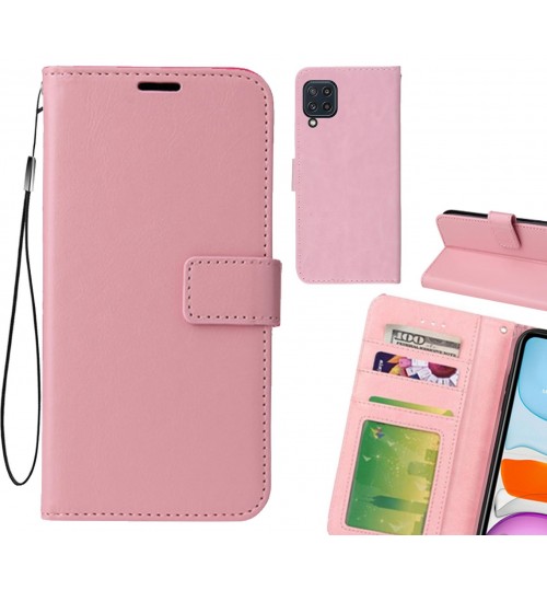 Samsung Galaxy M32 Case Fine Leather Wallet Case - Pink