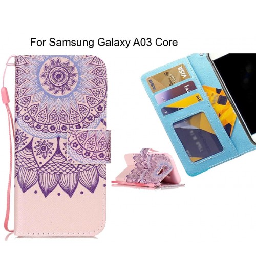 Samsung Galaxy A03 Core case 3 card leather wallet case printed ID