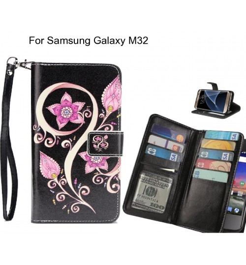 Samsung Galaxy M32 case Multifunction wallet leather case