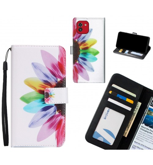 Samsung Galaxy A03 case 3 card leather wallet case printed ID