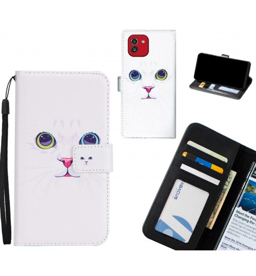 Samsung Galaxy A03 case 3 card leather wallet case printed ID