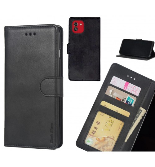 Samsung Galaxy A03 Case Executive Leather Wallet Case - Black