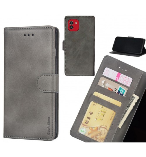 Samsung Galaxy A03 Case Executive Leather Wallet Case - Grey