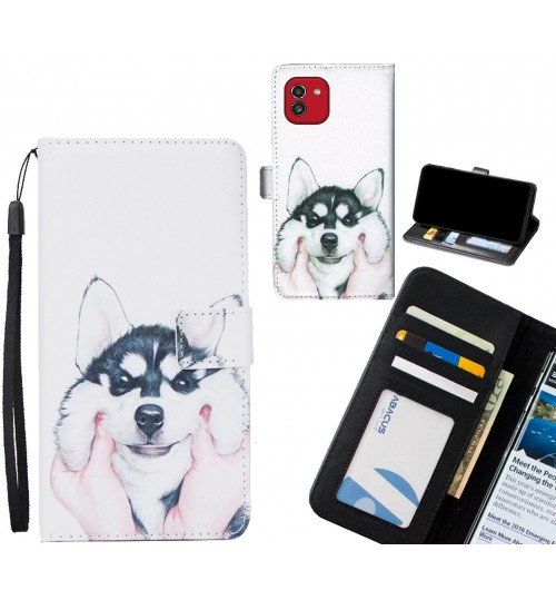 Samsung Galaxy A03 case 3 card leather wallet case printed ID