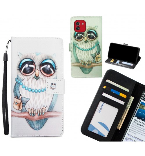 Samsung Galaxy A03 case 3 card leather wallet case printed ID